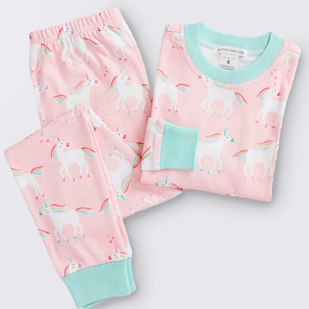 Rainbow Unicorn Pajama Set size 6